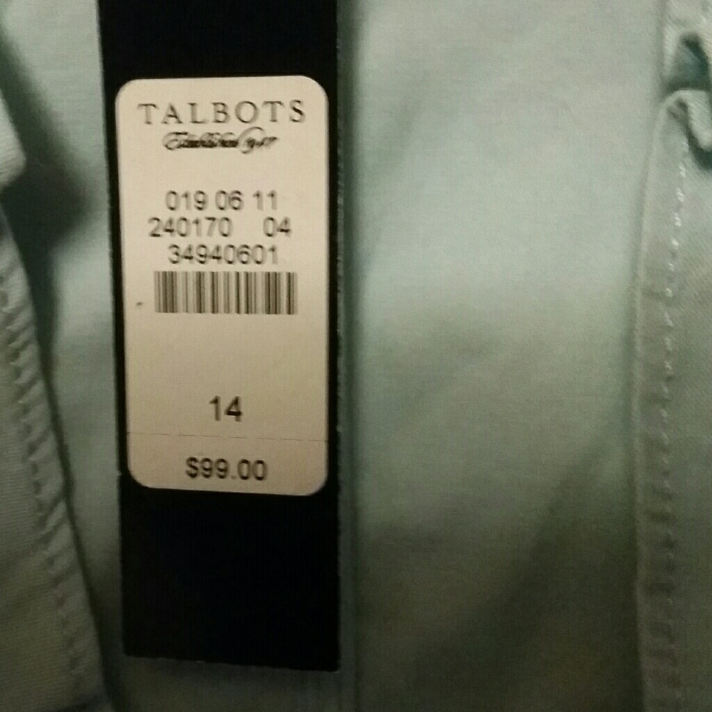 NWT TALBOTS Turquoise Ruffle Cotton Jacket - 14 - Picture 5 of 8
